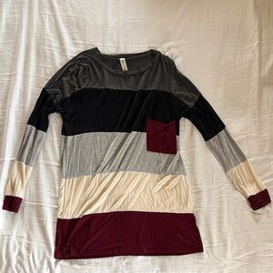 Vanilla Bay Multicolor Long Sleeve Top